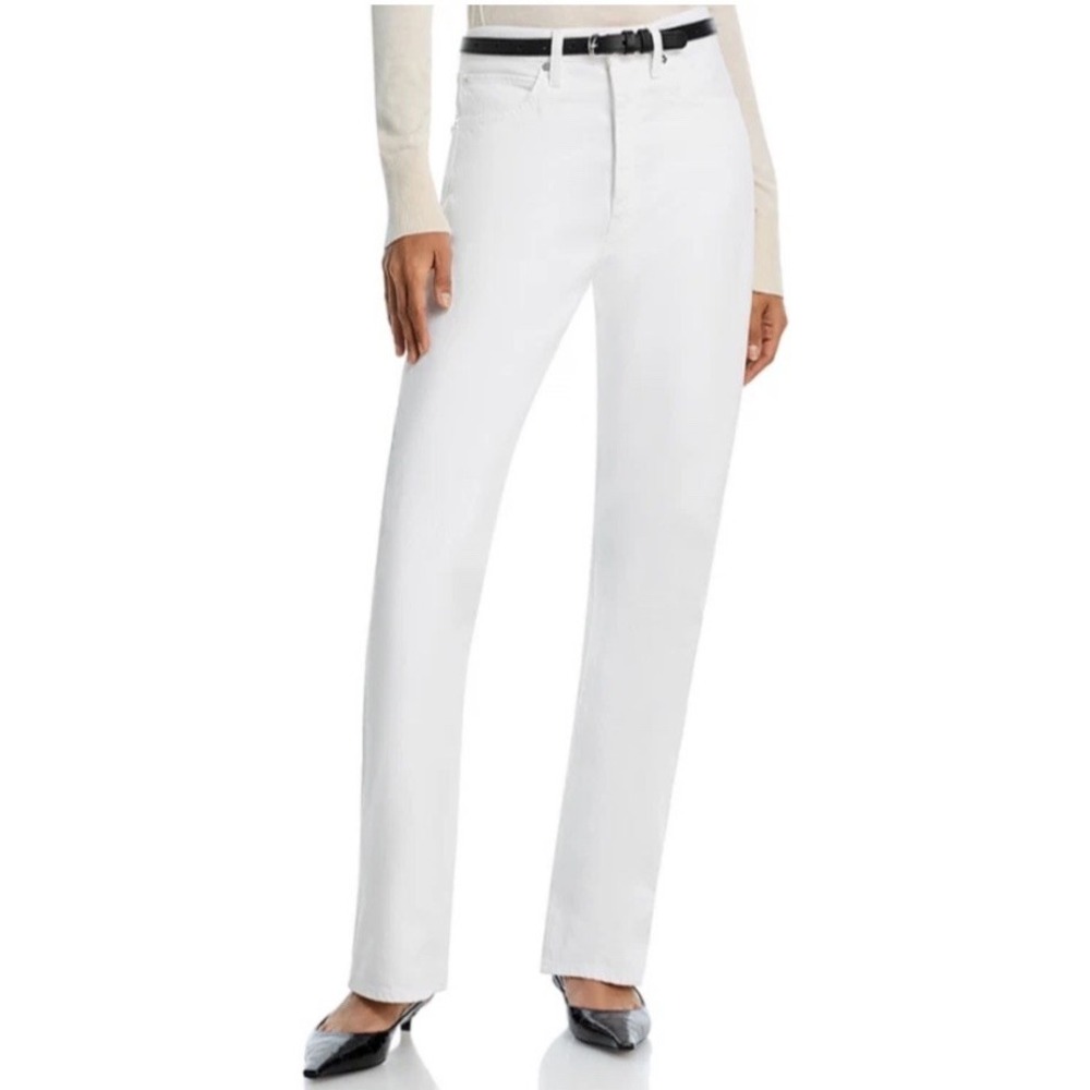 Frame The Vertical White High Rise Straight Leg Jeans Woman's Size 26 MSRP $298
